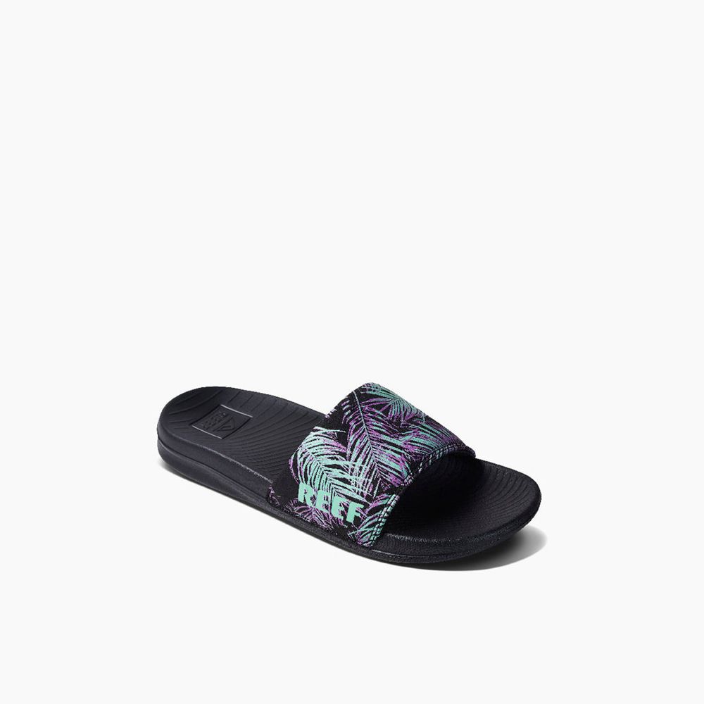 Reef Women's One - Slides Black/Purple/Blue | 01349-KPWN